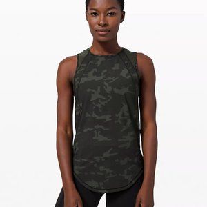 Lululemon sculpt tank top, incognito camo green, size 10